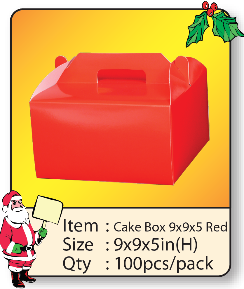 Cake Box-9x9x5红色.png
